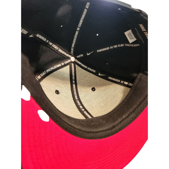 Nike True Hat Men's‎ LeBron James X Lion Logo Black Red Snapback Wool Cap - Picture 5 of 5